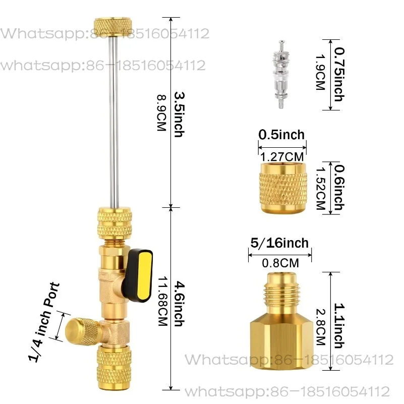 Теплообменник R410A R22, совместимый со стандартами SAE 1/4 и 5/16, подходит для систем HVAC R404A R407C R134A R12 R32