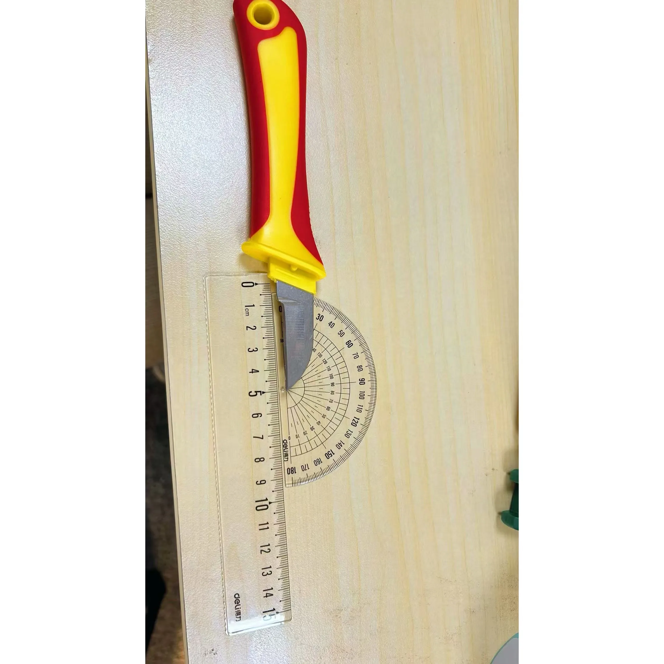 كهربائيين معزول سلك متجرد سكين كابل تجريد القصاصات مع شفرة مستقيمة ومنحنية المطاط مقبض أداة اليد #6