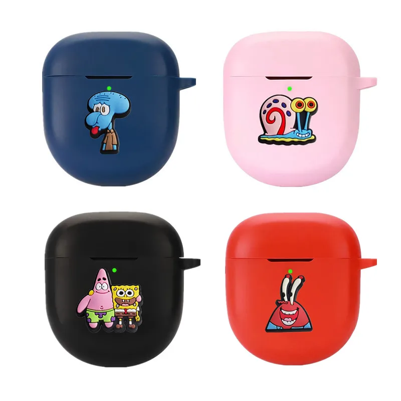 Potdemiel SpongeBob Silicone Earphone Case for Bose QuietComfort Ultra / Ultra Earbuds 2nd Gen / QuietComfort Earbuds 2