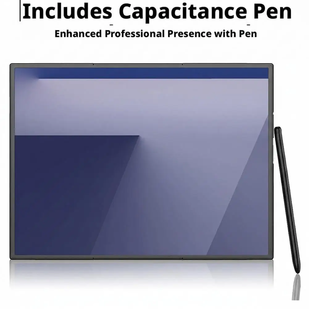 

Leather Case for Samsung TriFold,Folding Bluetooth Portable Travel Foldable Keyboard Case With Leather Stand Case And Pen V4X2