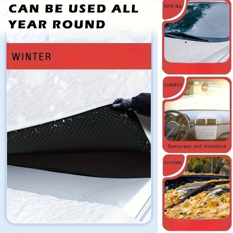 Car Cover Front Windshield Protection Cover Snow Cover Side Window Sunshade Cover for Snow Ice Sun Shade Dust Frost Freezing - view 4