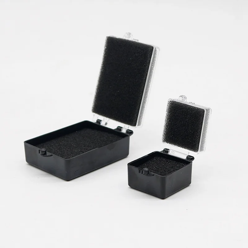 Estuche de ortodoncia para dientes falsos, caja de plástico con esponja para almacenamiento de implantes dentales, suministros de higiene Oral, 100