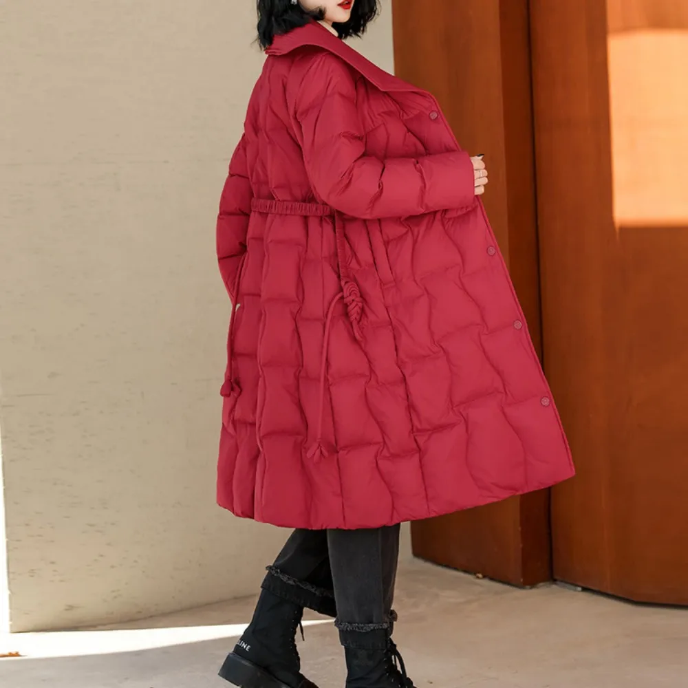 Winter New Fashion Long  Cotton Womens Winter Jacket Female