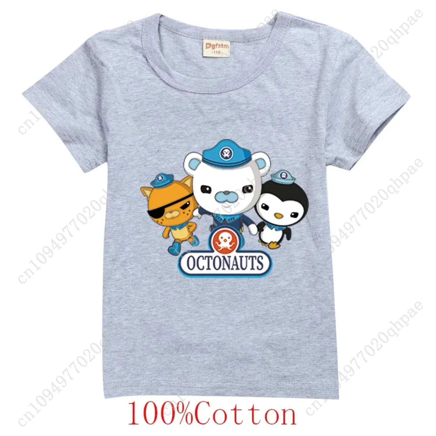 เสื้อยืดเด็ก The Octonauts สำหรับเด็กผู้ชายและเด็กผู้หญิง เสื้อผ้าฤดูร้อน ผ้าฝ้าย ลายการ์ตูน แขนสั้น คอกลม เสื้อยืดเด็กสำหรับวันเกิด