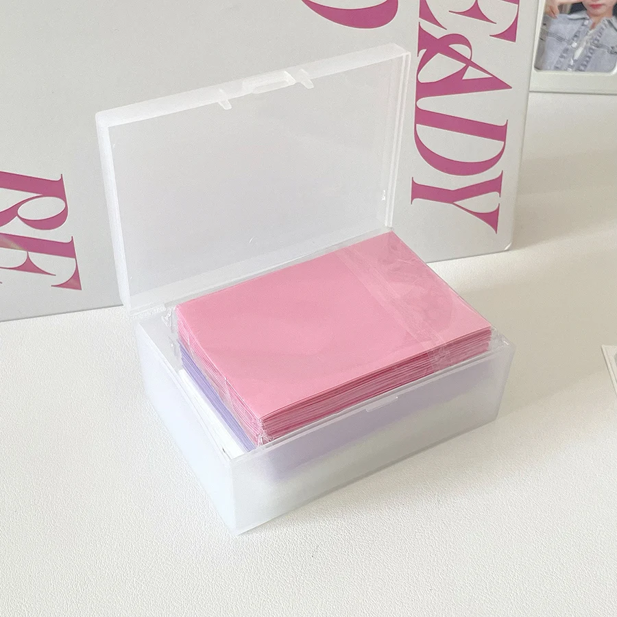 SKYSONIC 50pcs Kpop Card Sleeves 61x91mm Macaron Color Holder For Holo Postcards Top Load Film Photocard Game Cards Protector