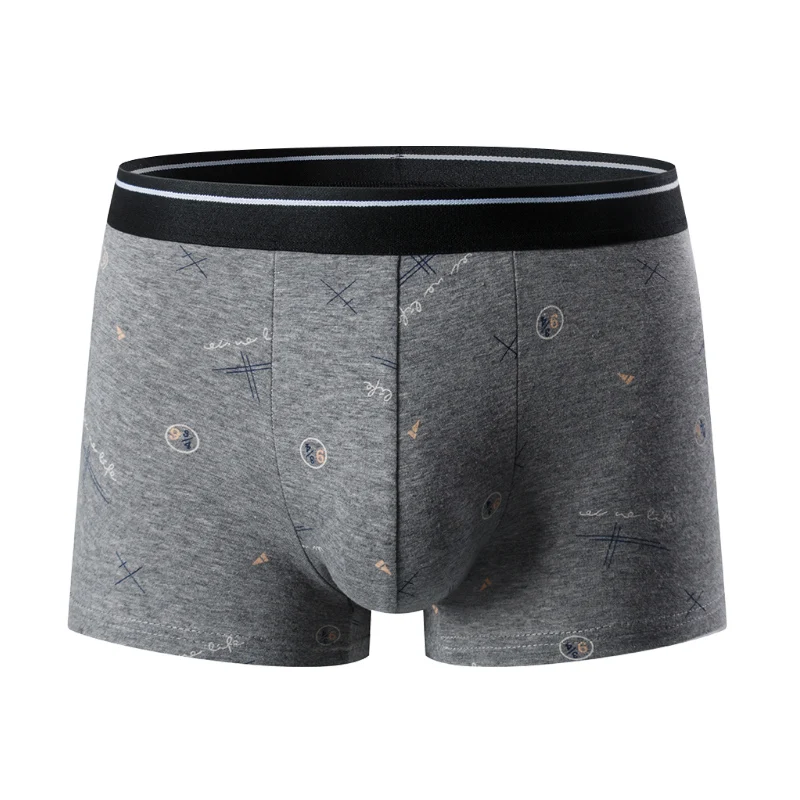 ملابس داخلية مطبوعة بمقاس كبير للرجال مكونة من 4 قطع، ملابس داخلية مريحة ومثيرة للمراهقين، ملابس داخلية مختلطة في مجموعة متنوعة من الألوان cueca