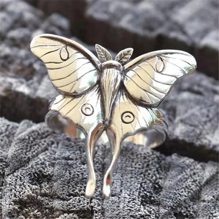 Yun Jin cross-border Hot Sales Simple Fashion Butterfly Ring Europe And The United States Retro Alloy Ring Female Manufacturers