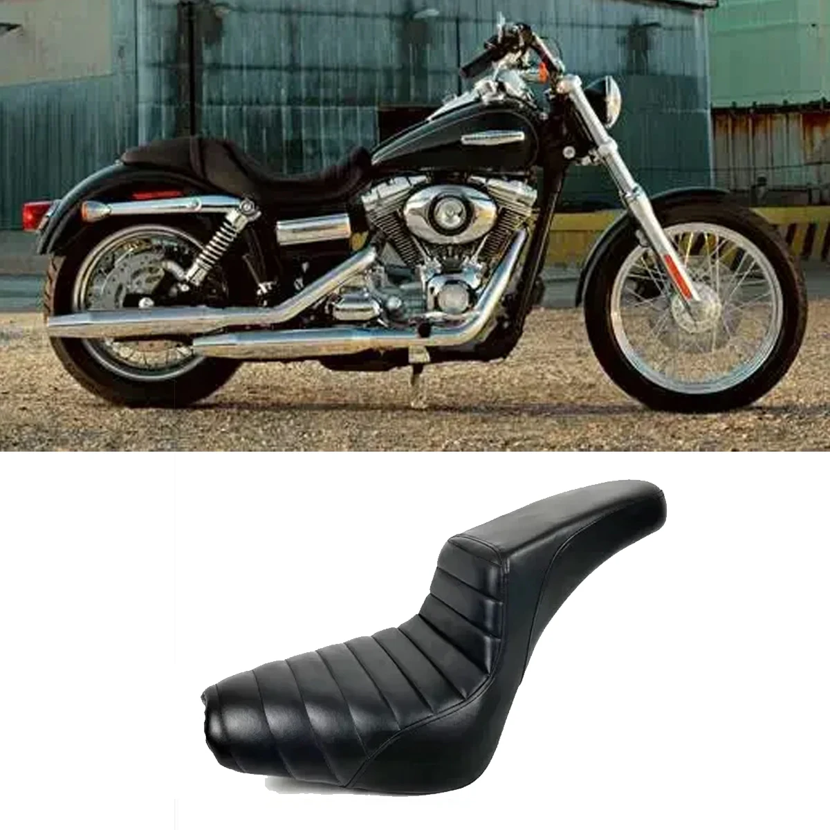 

Rider Driver Passenger Motorcycle Seat Fit For Harley FXDC de 2007 Dyna Super glide Custom