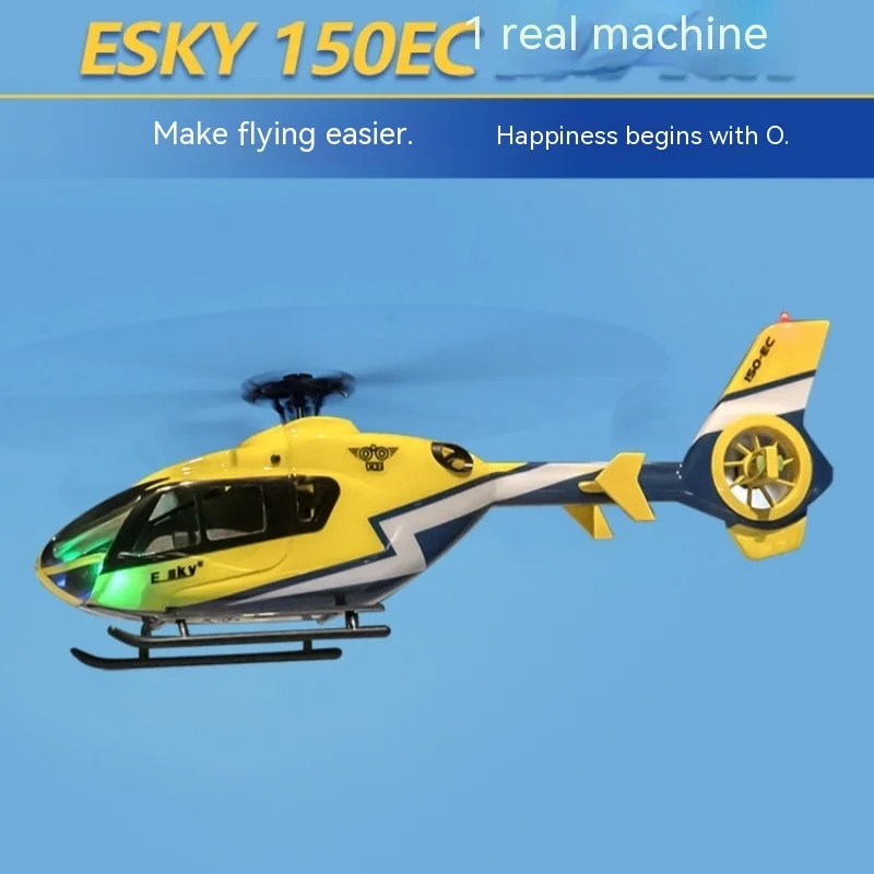 Nowy kontroler lotu Esky 150ec Mini Scale 6 Dof Fxz Altitude Hold Flybarless Rc Helicopter Rtf Ec135 Zabawka zewnętrzna dla dzieci