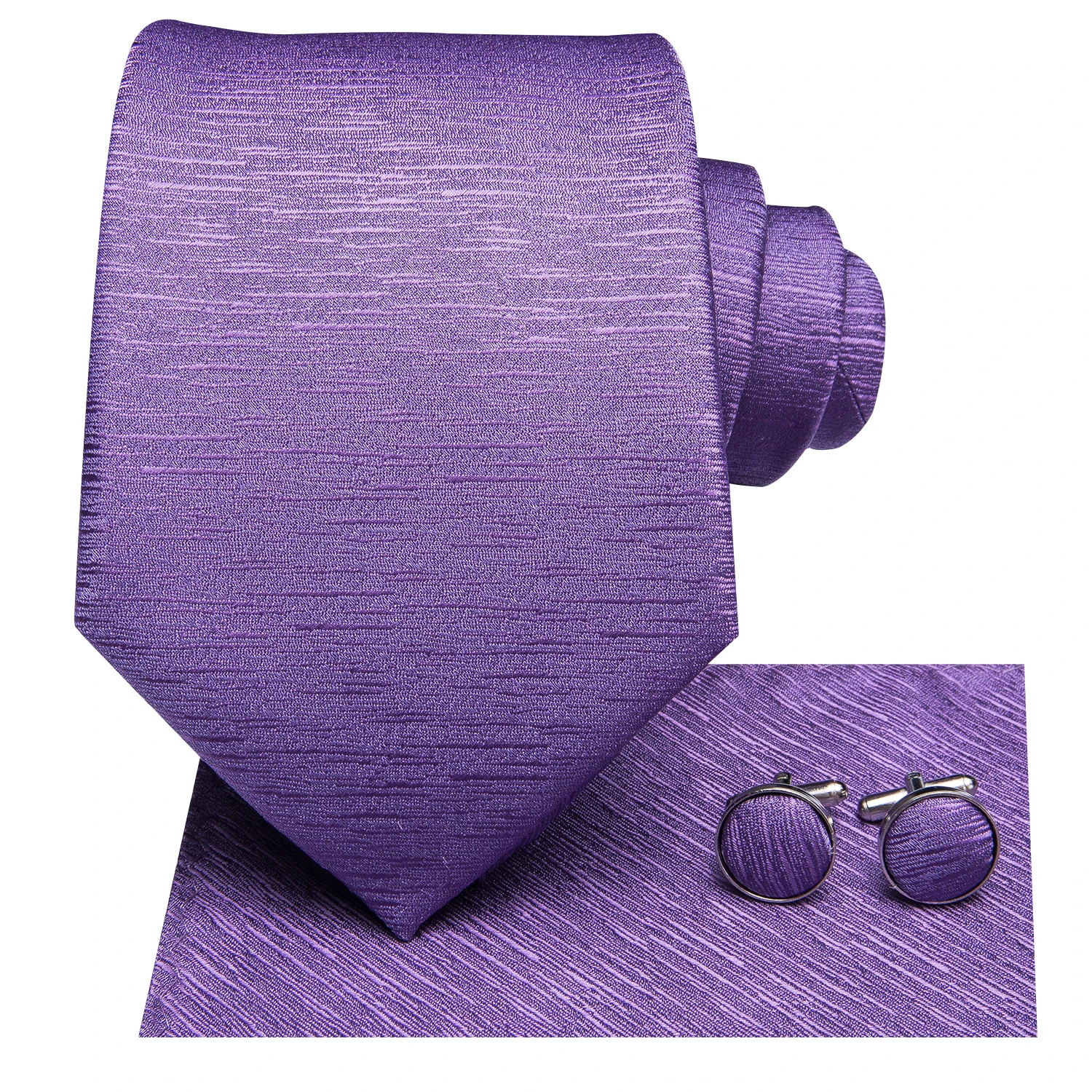 Hi-Tie Light Purple Solid Silk Wedding Tie For Men Quality Hanky Cufflink Gift Necktie Set Fashion Novelty Designer Dropshipping