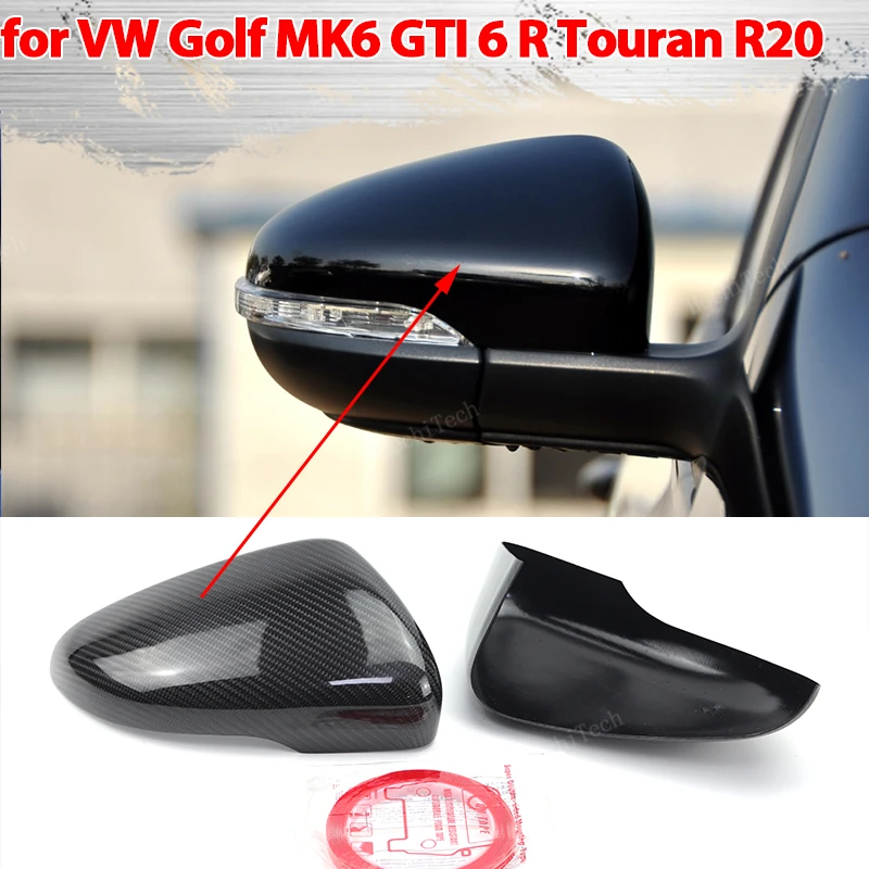 

Real Carbon Fiber Side Mirror cover Cap add-on Sticker for VW Volkswagen Golf 6 MK6 5K 2009-2014 Touran 2011-2014