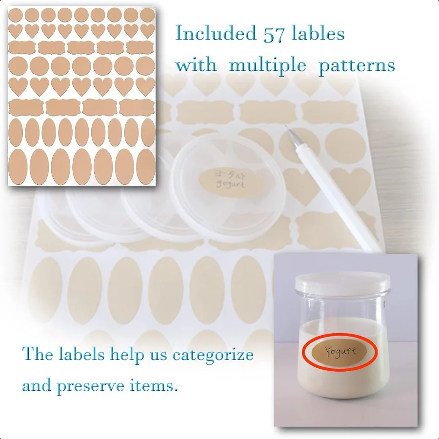 أغطية جرة الزبادي لـ Oui 12 عبوة من أغطية حاويات الزبادي Oui من البلاستيك الشفاف #6