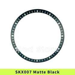 SKX007/SKX009/SRPD Metal Chapter Ring Brushed Matte Black (Silver Markers)