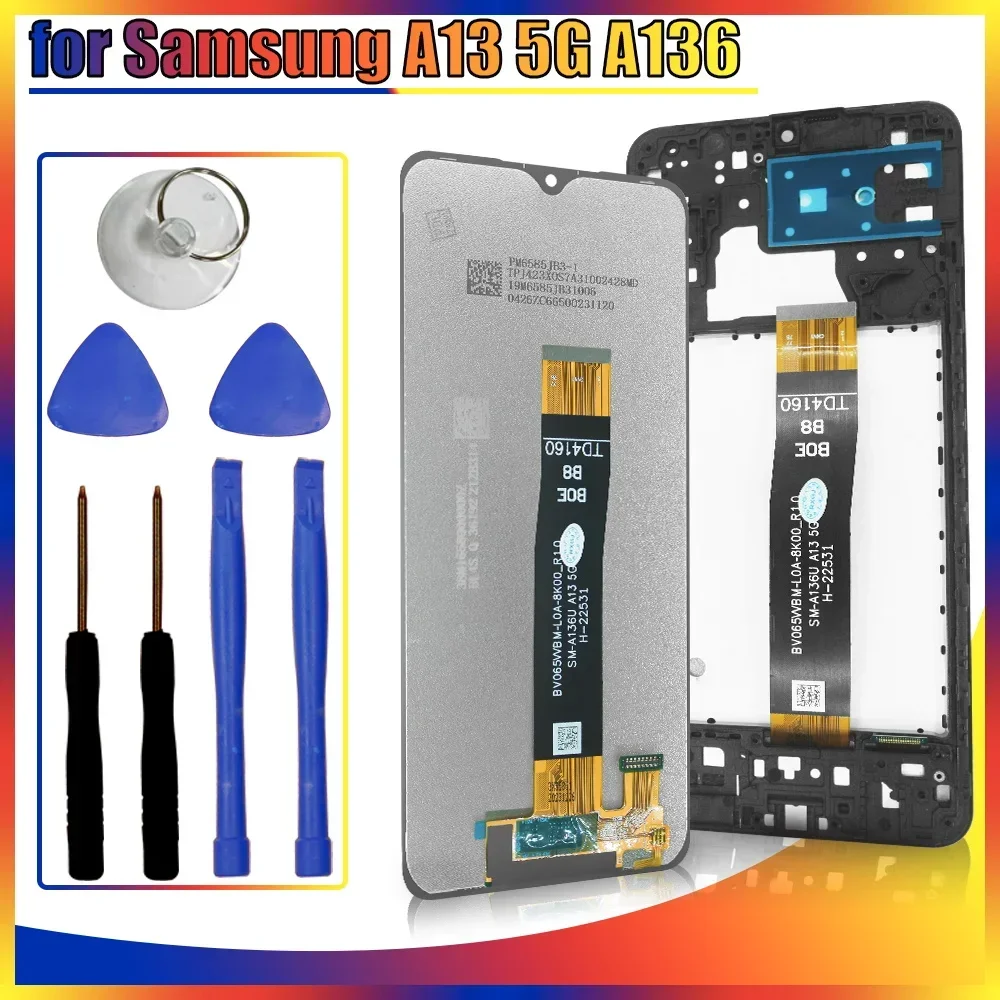 6.5\'\' LCD for Samsung Galaxy A13 5G LCD Display Touch Screen Digitizer Replacement for Samsung A13 5G A136 A136B A136U LCD