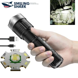 Smiling Shark SD7164 Powerful LED Flashlight, USB Rechargeable Torchlight, Zoomable,Plastic Torch, for Outdoor Camping Hiking