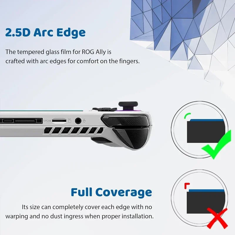 Para consolas ASUS ROG Ally X Protector de pantalla antiarañazos de vidrio templado para accesorios de película protectora de mano ASUS ROG Ally