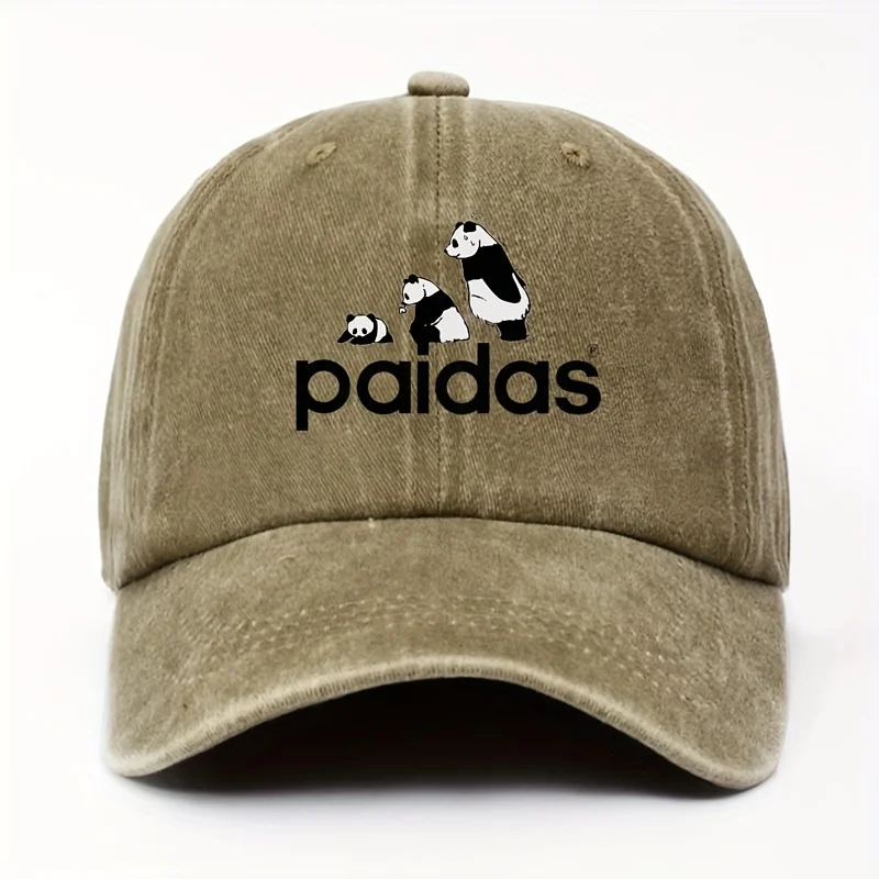 A Stylish Panda Print Women's Baseball Cap, Made of Lightweight, Soft, Comfortable, and Breathable Fabric. Features a Non-stretc