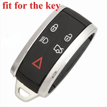 適用於路虎捷豹XF XFR XK XKR XK8 XJ8 2007-2013款5鍵免鑰匙啟動遙控器的矽膠汽車鑰匙套 8 最佳銷售 捷豹XKR - №4