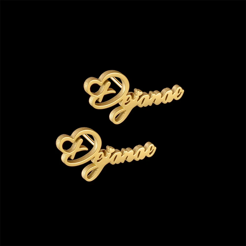 

Custom Name Stainless Steel Stud Earrings for Women Personalized Nameplate Earrings Minimalist Jewelry Bridesmaid Gift