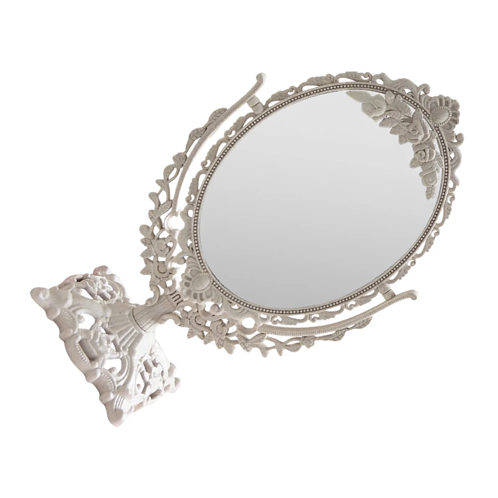 

1Pcs Desktop Relief Decor Makeup Mirror Fine Workmanship Durable Long Lasting Use Unique Appearance Mirror
