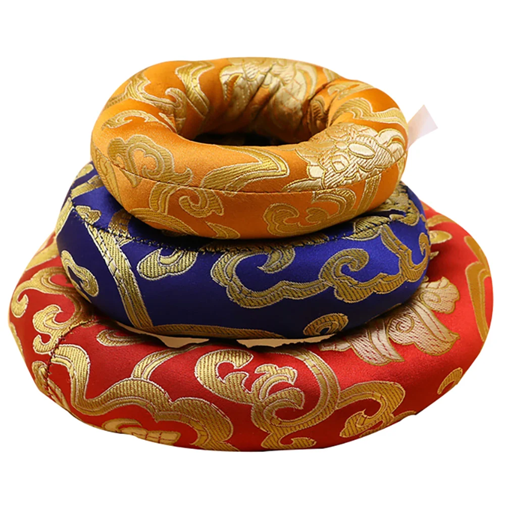 

3 Pcs Buddha Sound Bowl Bottom Mat Tibetan Singing Pad Decorate Cushion