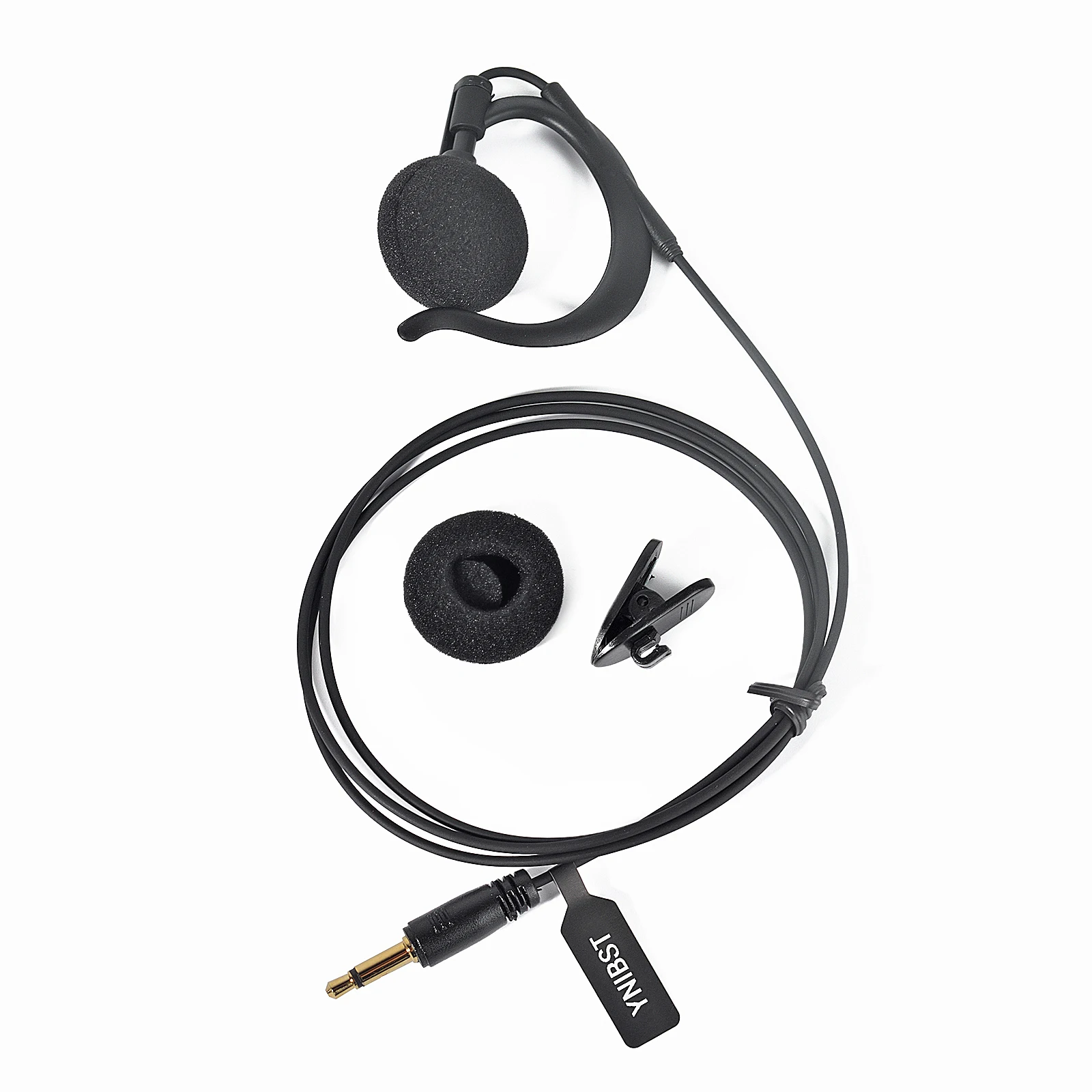 

Listen Only Earpiece 3.5mm G Shape for Kenwood Baofeng Motorola Yaesu Walkie Talkie Police Security and Law Enforcement Use