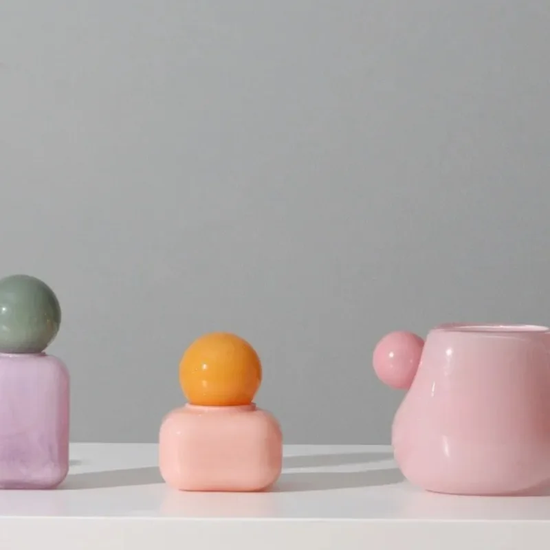 Candy Color Aromatherapy Jar Dopamine Decorative Vase Tabletop Diffuser Bottle Soft Living Room Furnishing INSInspired Decor
