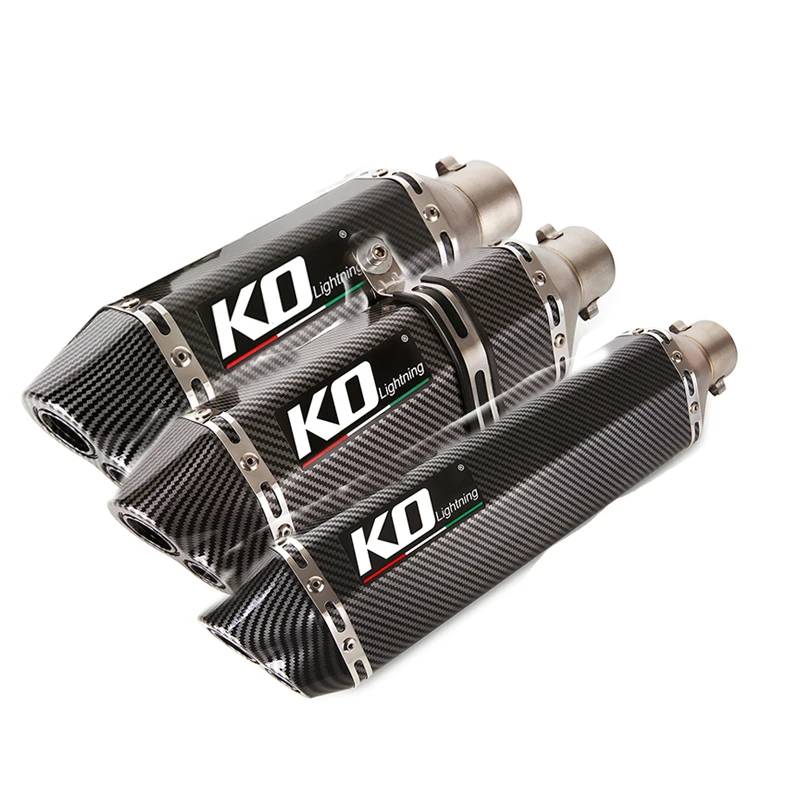 

51mm Universal Motorcycle Exhaust Muffler 310/370/470mm Aluminum Exhaust System Modified For ATV Street Bike Scooter