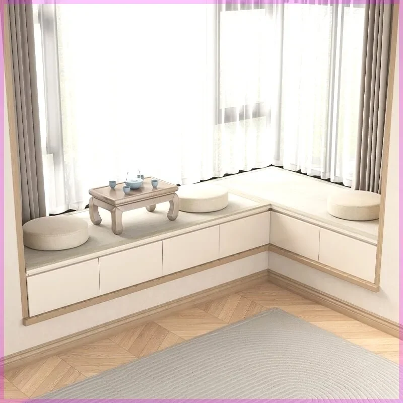 Solid wood bay window renovation cabinet, window sill, drawer-type locker, bedroom tatami home storage cabinet, custom-made