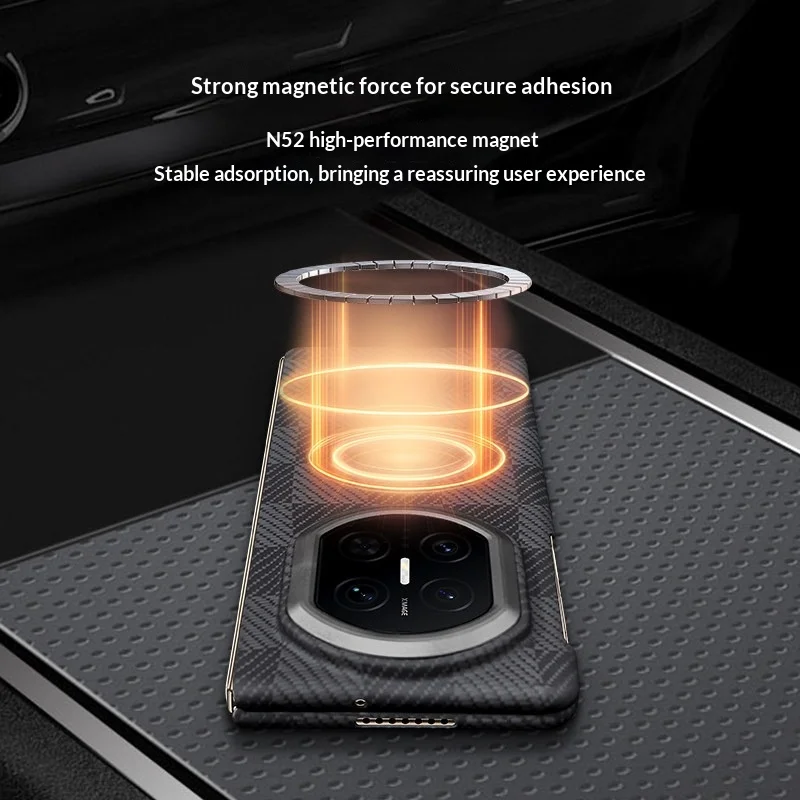 For HUAWEI Mate X7 X6 Case Genuine 100% Carbon Fiber Aramid magnetic Magsafe Case Ultra thin Protective back Cover