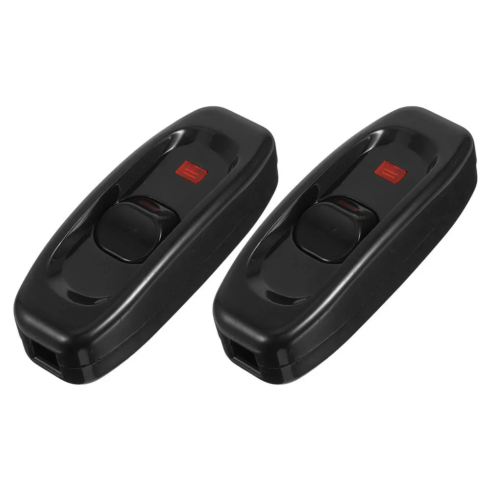 

2pcs Push Button Replacement Inline Cord For Lamp Cord Bedside Lamp Indicator Light Single Control Inline Appliance Switch