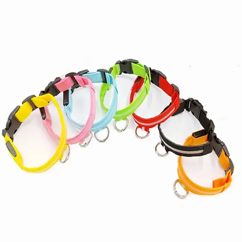 

USB Rechargeable Pet Dog LED Glowing Collar Luminous Flashing Necklace Outdoor Walking Night Safety Supplies