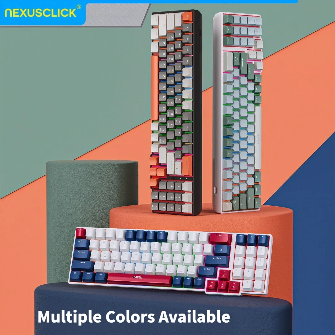 NexusClick Russian English Layout 78 Keys Hot Swappable Mechanical, Keyboard RGB Backlit Wired Anti-Ghosting For PC Gamer Office