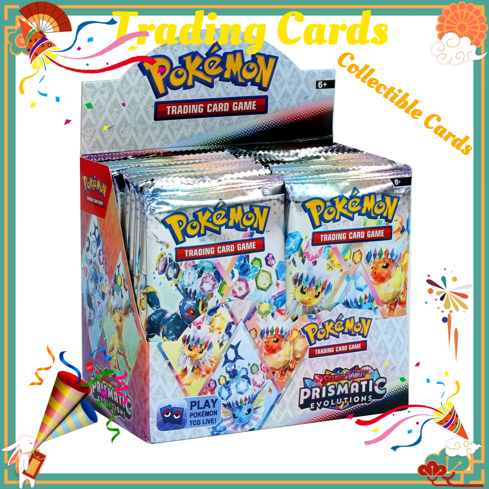 2026 Newest Poké Cards Series 10 Pack Bundle, Destined Rivals & Prismatic Evolutions Collectible Trading Cards