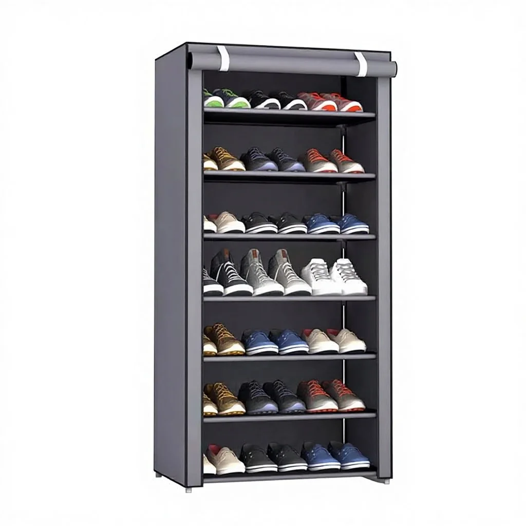 8 Layers Shoe Rack Simple Cabinet Home Simple Shoe Organizer Dustproof Shoes Storage Shelf
