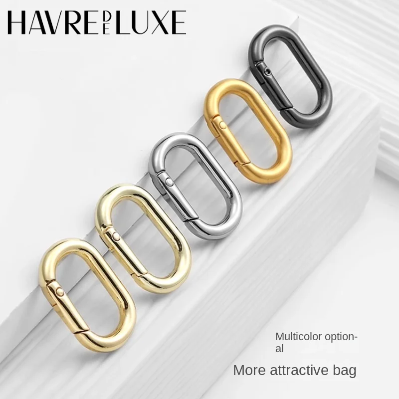 HAVREDELUXE Bag Buckle Bag Modification Oval Spring Ring Toiletry Bag Modification Ring Hardware Adjustment Buckle Accessories