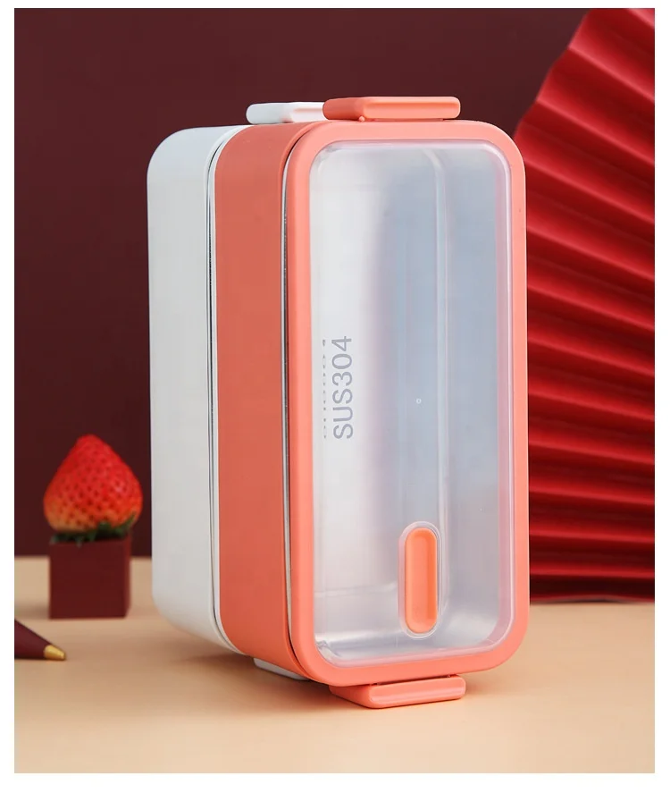 Removable 304 stainless  container 2 Layer Bento Lunch  for Adult Kids bento lunch  for kids hot food