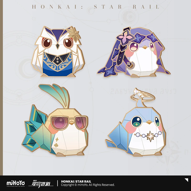 

Honkai Star Rail Official miHoYo Original Authentic JMDHYS Series Metal Brooch Black Swan Aventurine Robin