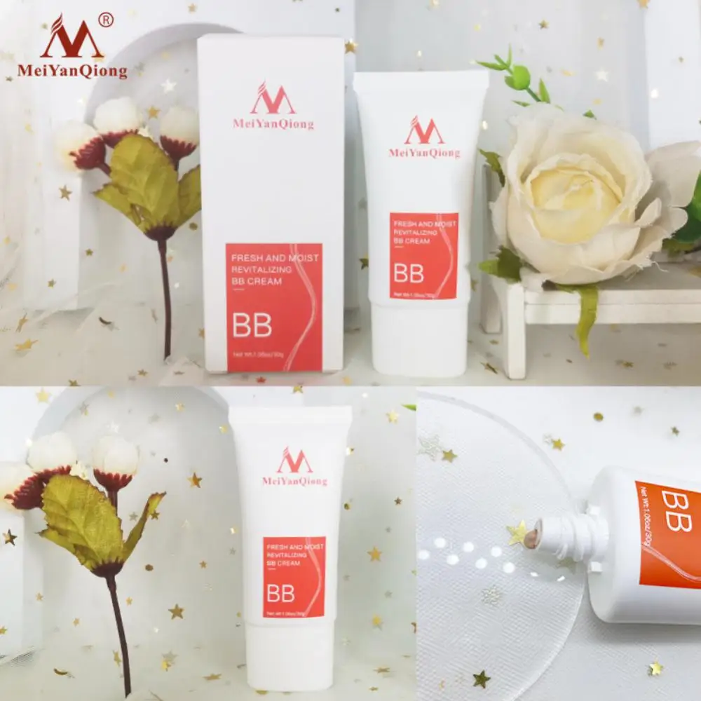 Meiyanqiong-base revitalizante hidratante con ácido hialurónico, brillo saludable, minimiza las imperfecciones, Natural