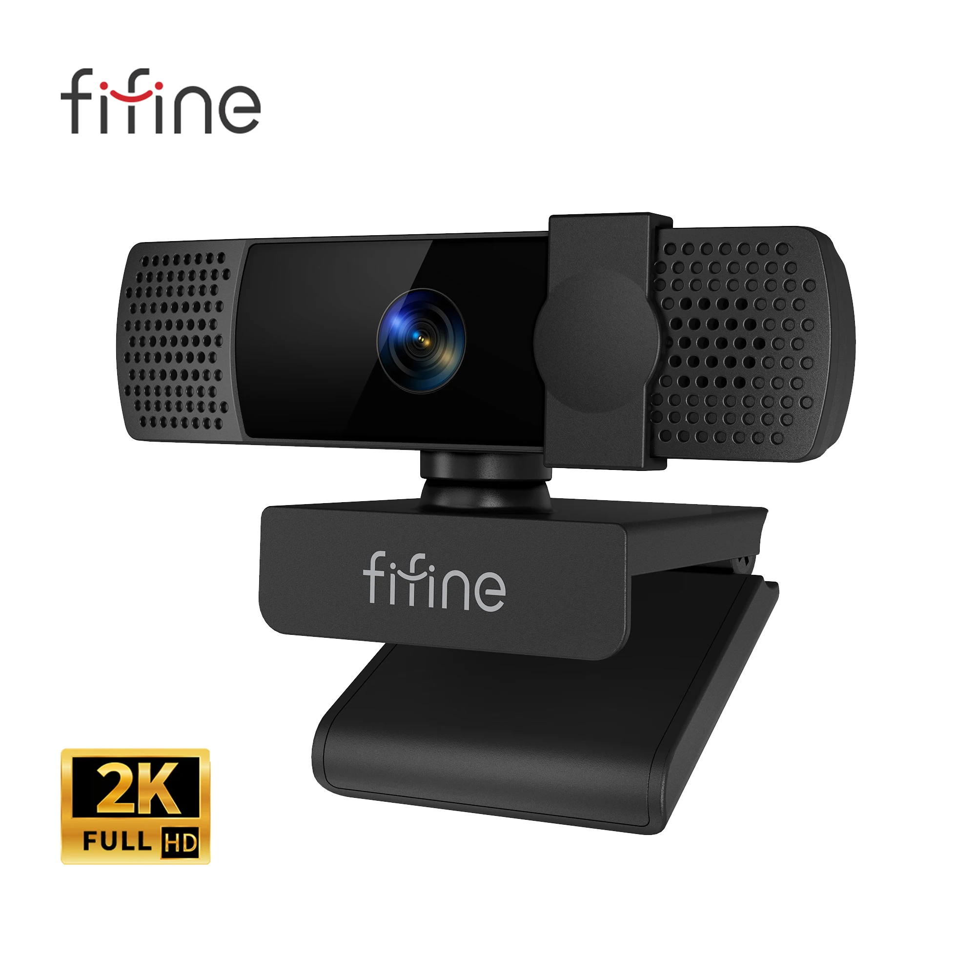 FIFINE 2K USB True-To-Life Full-HD Webcam with AutoFocus Privacy Cover For PC/Mac YouTube Gaming Live Streaming Meetings-K436