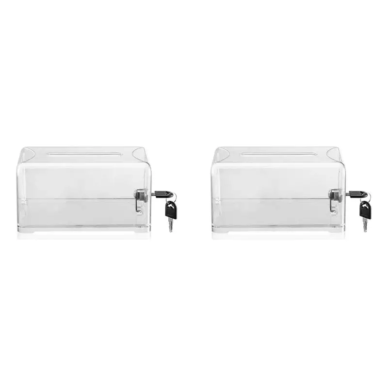 BAAG-2X Donation Suggestion Box With Lock, Ballot Box,Suggestion Box For Fundraising, Donation, Tip Jars, Raffle Box