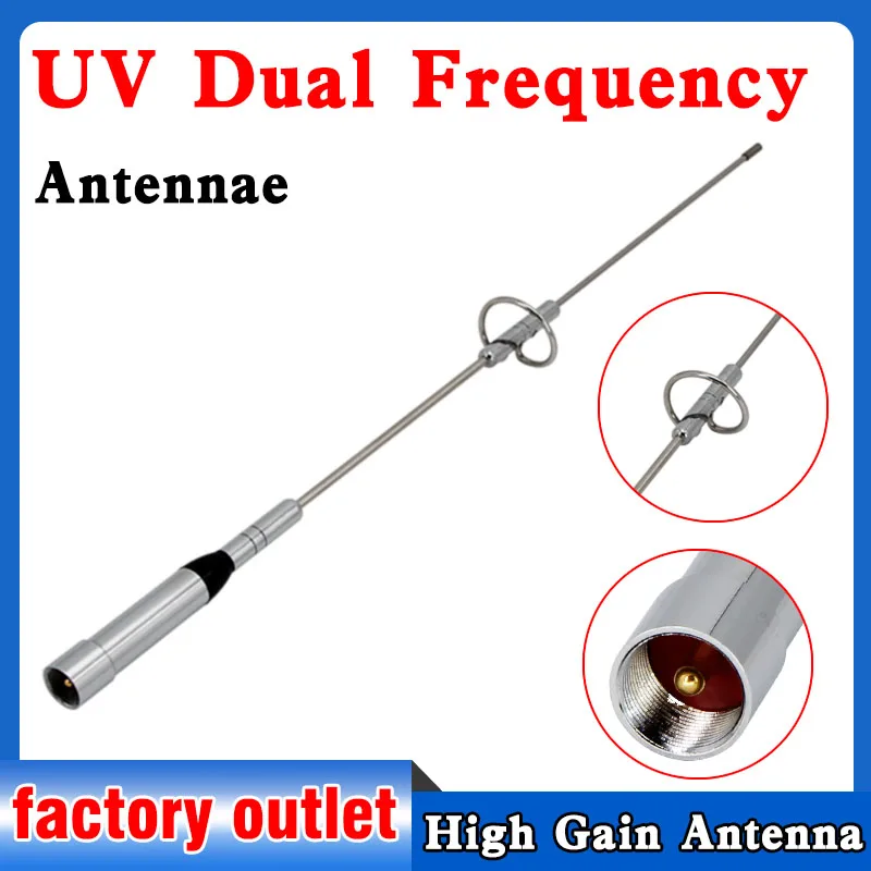 

Radio Silver NAGOYA NL-770S Dual Band UHF/VHF 144/430MHz 2.15/3.0dBi High Gain Amateur Car Radio Mobile SL16/UHF-J/M Type
