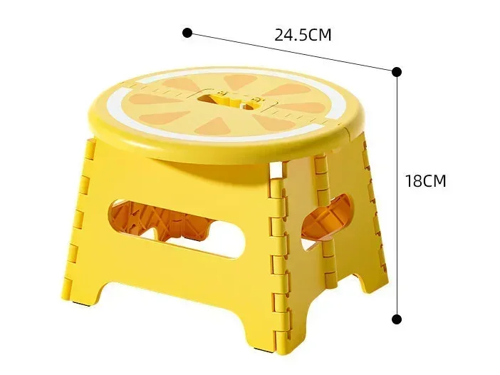 Newest Hot Plastic Thickened Fold Stool Cartoon Creative Portable Low Stool Outdoor Household Small Bench Chair Children Gifts