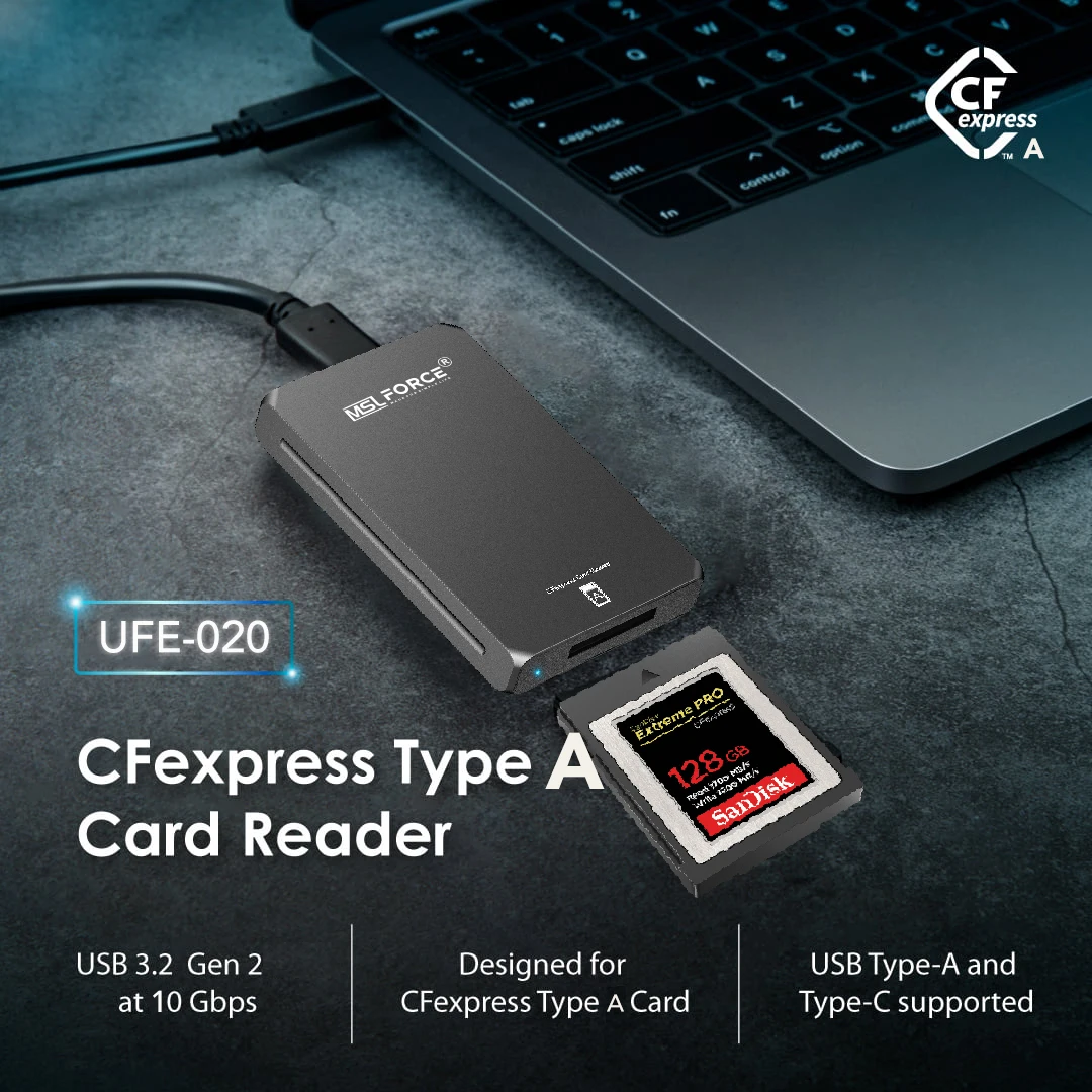 

Кардридер USB C CFexpress типа A, 10 Гбит/с USB 3,2, USB 3,1 Gen 2 CF, адаптер для карт памяти, совместимый с SONY FX3, FX6, A7S3, A7M4, a1