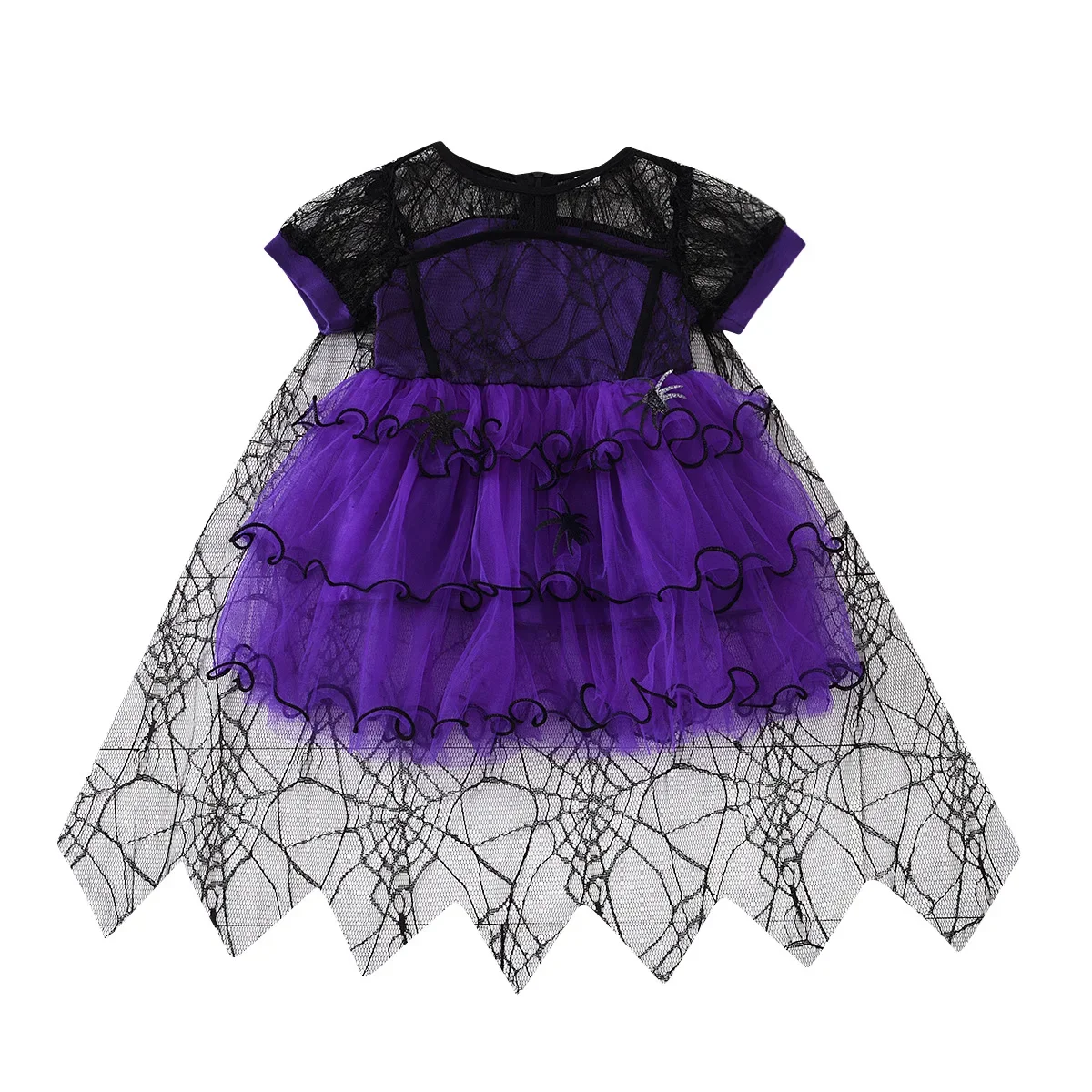 1-6 Jahre Baby Mädchen Spider Mesh Fantasy Kleid Prinzessin Vampir Hexe Halloween Karneval Kinder Bühnen-Cosplay Party Outfit – Detail 11
