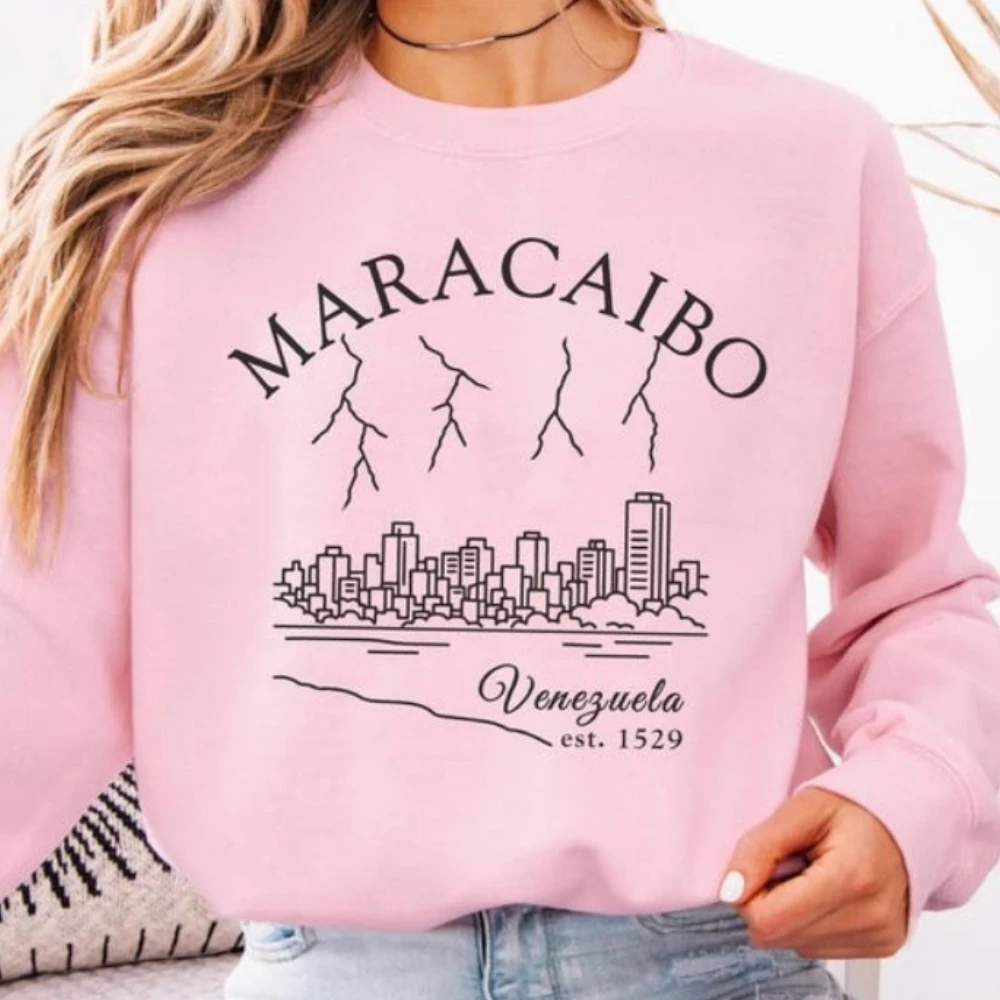 ماراكايبو البلوز فنزويلا Crewneck هوديي Maracaibo زوليا عطلة البلوز البنزويلية السفر هدية تذكارية البلوز