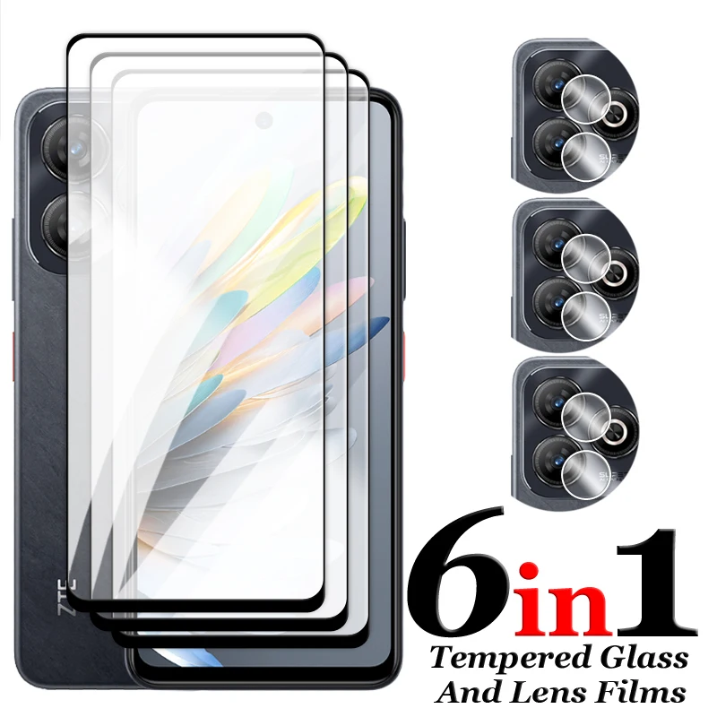 

For ZTE Blade A75 4G Glass For ZTE Blade A75 4G Tempered Glass 2.5D Full Cover Glue HD Screen Protector For Blade A75 Lens Film