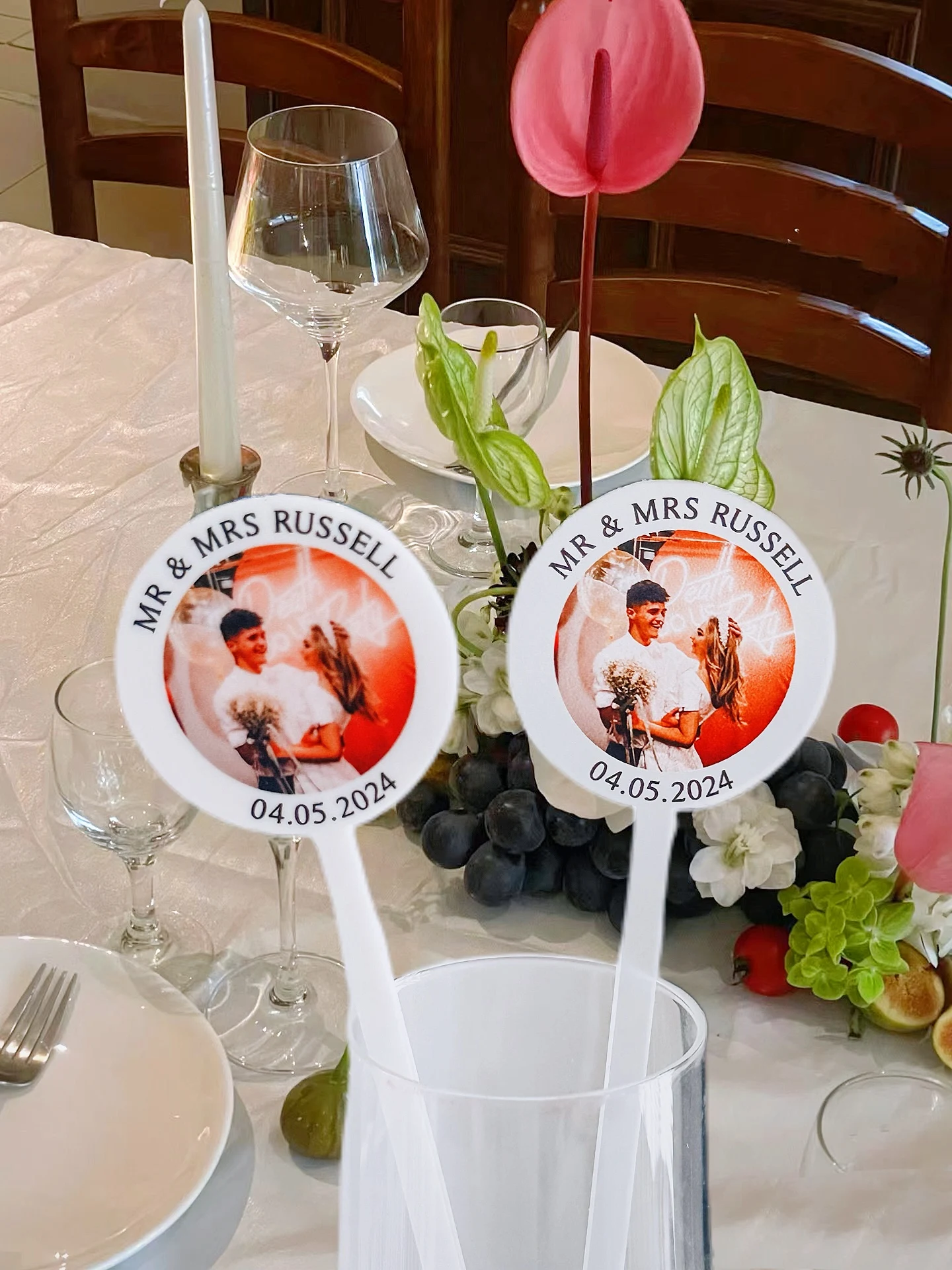 20/50/90/120pcsPhoto Personalised Wedding Drinks Stirrer, Mirror Drink Stirrers, Luxury Wedding Décor, Bar, Bespoke Party Decor