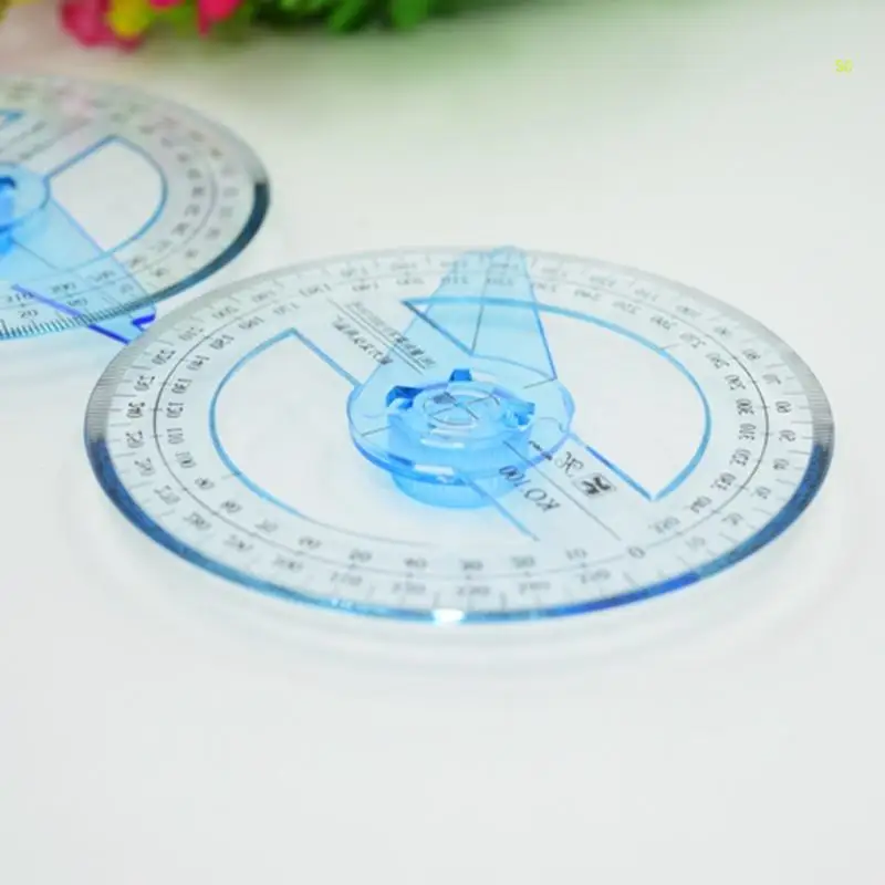 360 Degrees Plastic Protractor Ruler 360 Degrees Measuring Tool Dropship