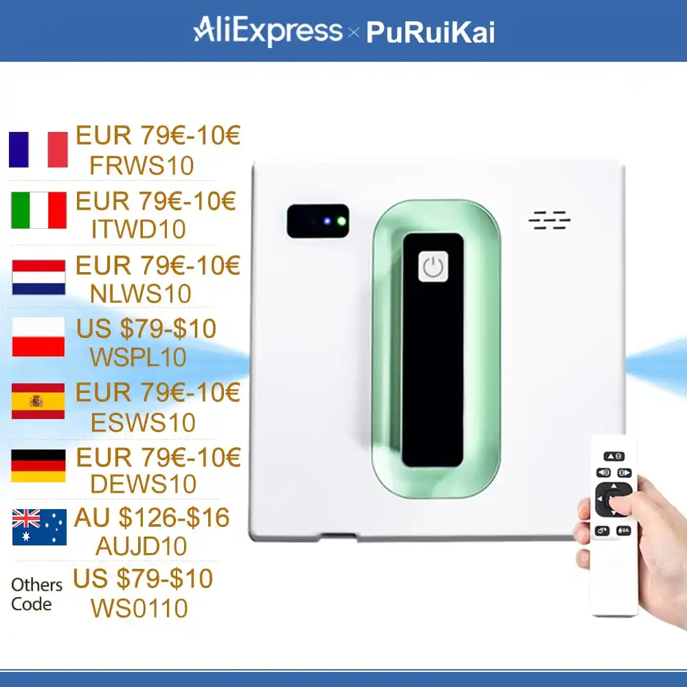 Window Cleaning Robot Dual Water Spray Automatic Cleaning Intelligent Path Planning Perfect for High-Rise Windows and Glass Door
